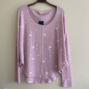 NWT Lucky Brand Thermal Waffle Knit Long Sleeve in Pink
